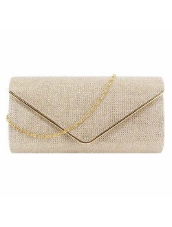 Naimo Flap Dazzling Small Clutch Bag Evening Bag With Detachable Chain