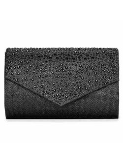 CurvChic Women Evening Bag Clutch Rhinestone Envelope Party Handbag Bridal Prom Purse