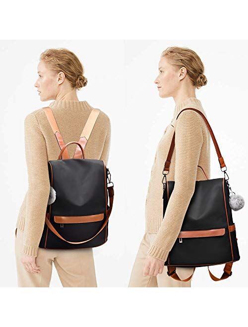 Women Backpack Purse Nylon Anti-theft Fashion Casual Lightweight Travel School Shoulder Bag