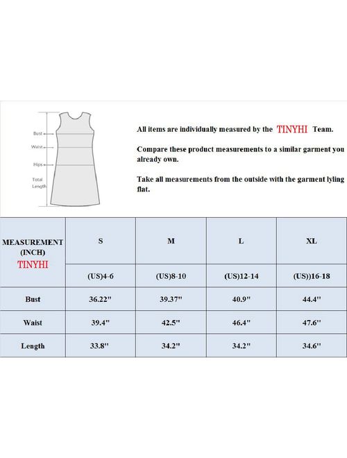 TINYHI Women's Casual Plain Fit Flowy Simple Swing T-Shirt Loose Tunic Dress