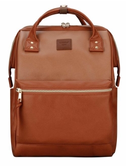 Kah&Kee Leather Backpack Diaper Bag with Laptop Compartment Travel School for Women Man