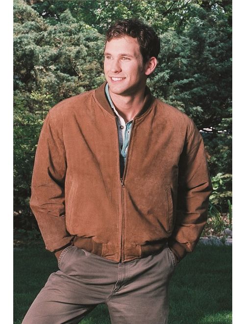REED Men's Baseball Suede Leather Jacket (Imported)