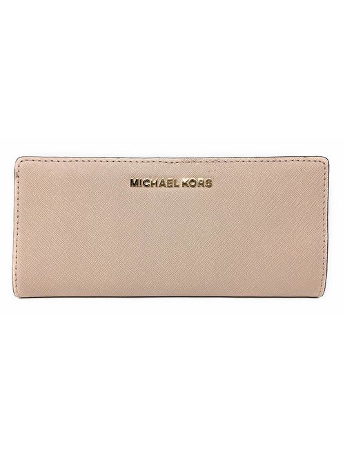 Michael Kors Jet Set Travel Flat Slim Bifold Saffiano Leather Wallet