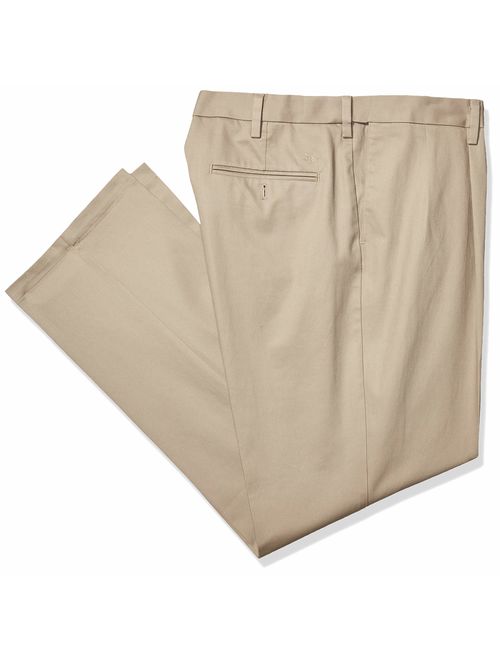 Dockers Men's Big and Tall Classic Fit Signature Khaki Lux Cotton Stretch Pleated Pants