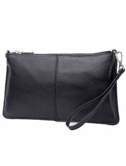 Lecxci Leather Crossbody Purses Clutch Phone Wallets with Card Slots for Women