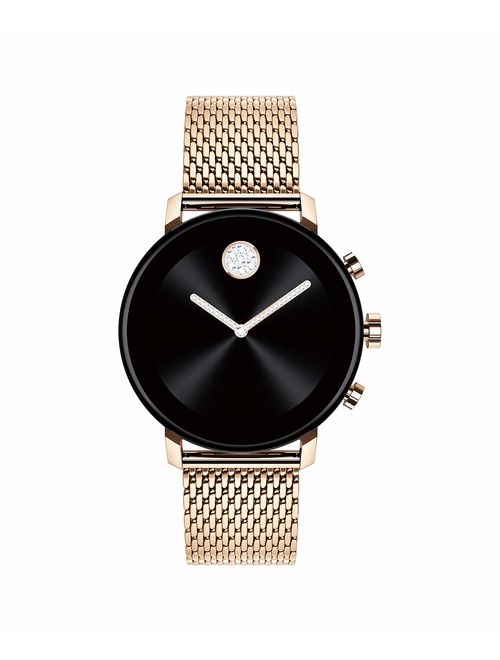 Movado Connect 2.0 Unisex Powered with Wear OS by Google Stainless Steel and Ionic Plated Carnation Gold Steel Smartwatch, Color: Carnation (Model: 3660027)
