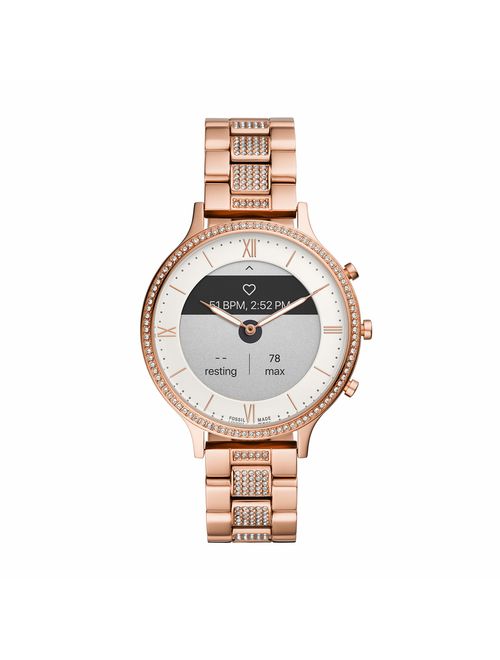 Fossil Women's Charter HR Heart Rate Stainless Steel Hybrid Smartwatch