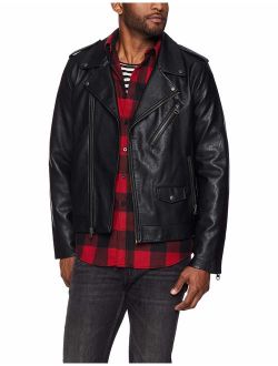 Men's Faux Leather Motorcycle Jacket