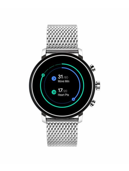 Movado Connect 2.0 Unisex Powered with Wear OS by Google Stainless Steel and Stainless Steel Smartwatch, Color: Silver (Model: 3660032)