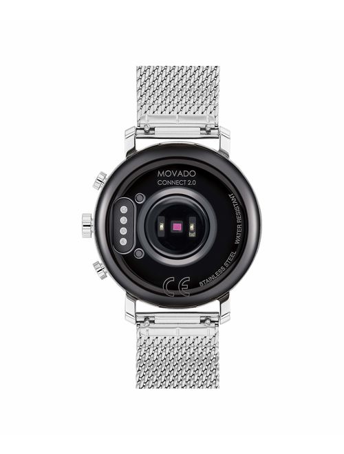 Movado Connect 2.0 Unisex Powered with Wear OS by Google Stainless Steel and Stainless Steel Smartwatch, Color: Silver (Model: 3660032)