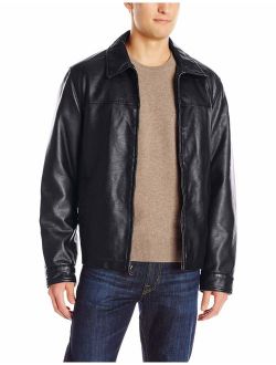 Men's Classic Faux Leather Jacket (Regular and Big and Tall Sizes)