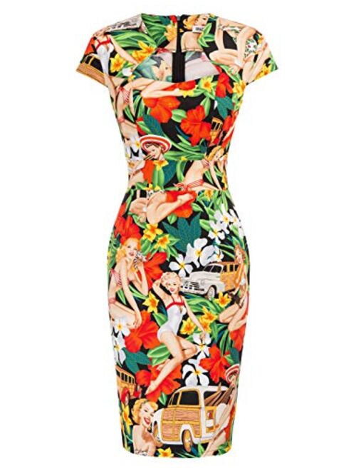 Buy GRACE KARIN Vintage Floral Cocktail Dress Cap Sleeve Retro Vintage  Pencil Dress online | Topofstyle