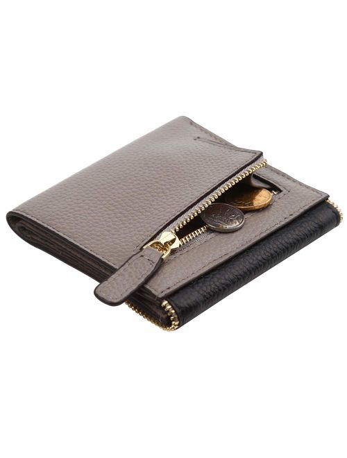 Lavemi RFID Blocking Small Compact Mini Bifold Leather Pocket Wallets Credit Card Holder for Women 