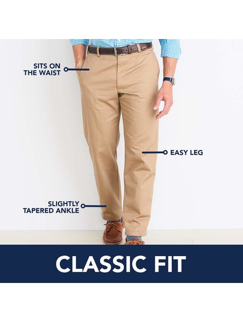IZOD Men's American Chino Flat Front Classic Fit Pant