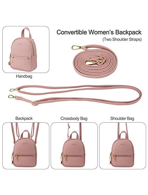 Aeeque Women Mini Backpack Purse, Leather Crossbody Phone Bag Small Shoulder Bag