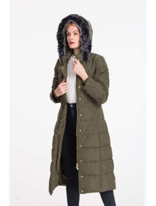 Polydeer Women's Max Long Winter Puffer Coat Vegan Down Jacket Arctic Coat Thickened Hooded Coat