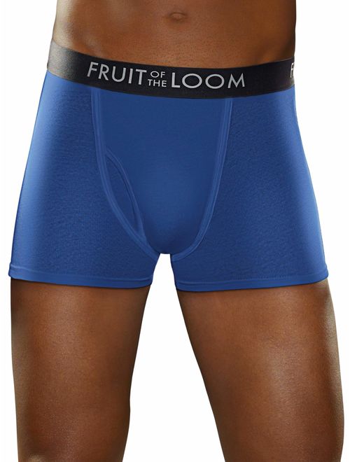 Fruit of the Loom Men's Breathable Cotton Micro-Mesh Short Leg Boxer Briefs, 3 Pack