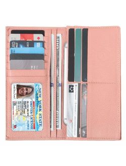 Women's RFID Leather Wallet- Slim Italian Leather Clutch Ladies Purse