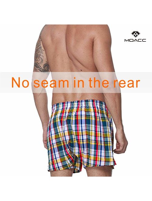 M MOACC Men's Woven Boxers Underwear 100% Cotton Premium Quality Shorts
