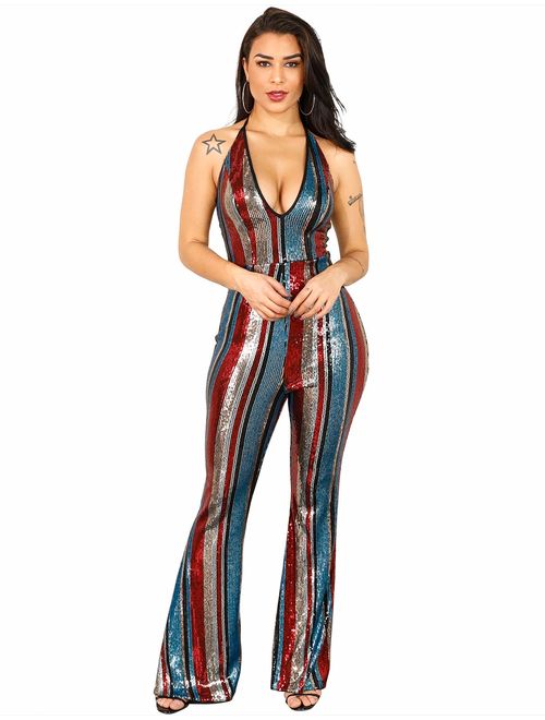 sequin bodycon jumpsuit