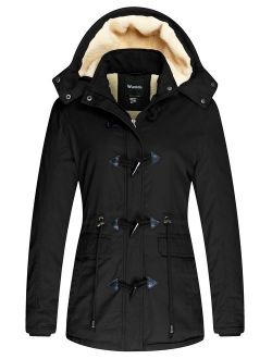 Wantdo Women's Winter Thicken Jacket Cotton Coat with Removable Hood