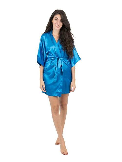 Leveret Womens Satin Robe Christmas Robe (Size X-Small-XX-Large)