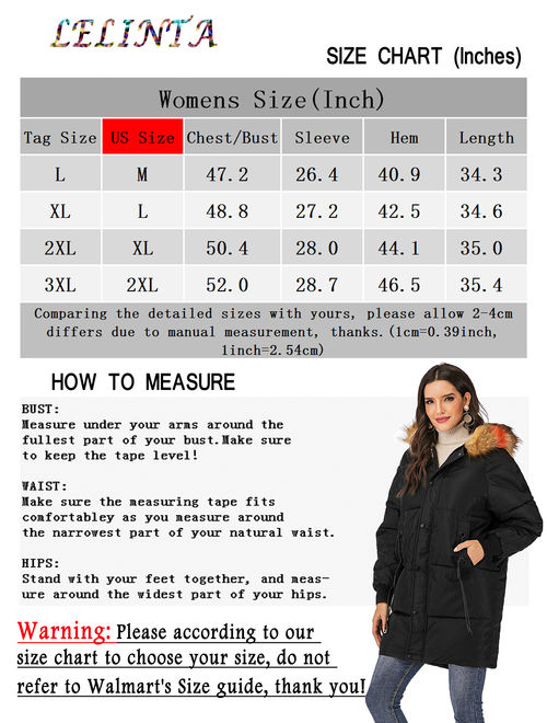 LELINTA Women Winter Plus Size Long Hoodie Coat Warm Hooded Jacket Zip Parka Overcoats Raincoat Active Outdoor Trench Coat
