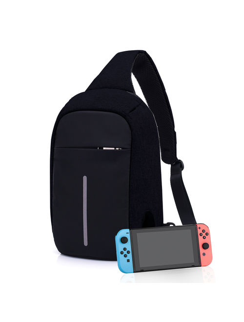 Switch Backpack Travel Bag for Nintendo Switch Protective Crossbody Shoulder Sling Bag for Console Joy-Cons and Accessories