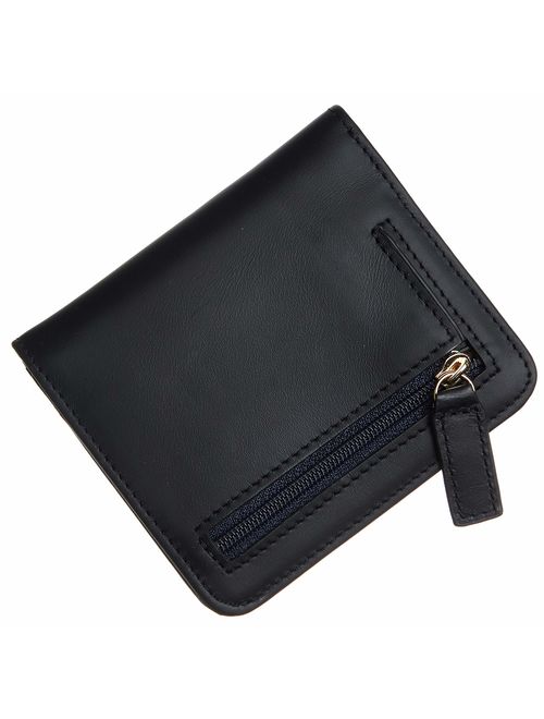 Gostwo Womens Rfid Blocking Small Compact Bifold Luxury Genuine Leather Pocket Wallet Ladies Mini Purse with ID Window