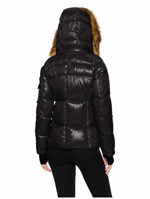Buy S13 Women's Kylie Down Puffer Jacket with Faux Fur Trimmed Hood ...