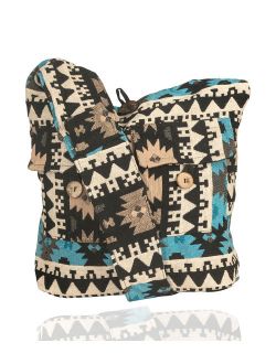 Tribe Azure Large Blue Quilted Hobo Shoulder Bag Crossbody Sling Beach Travel