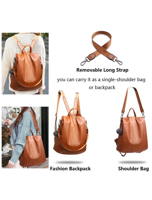 Herald Fashion Women Anti-theft Backpack Waterproof Rucksack Shoulder School Bag