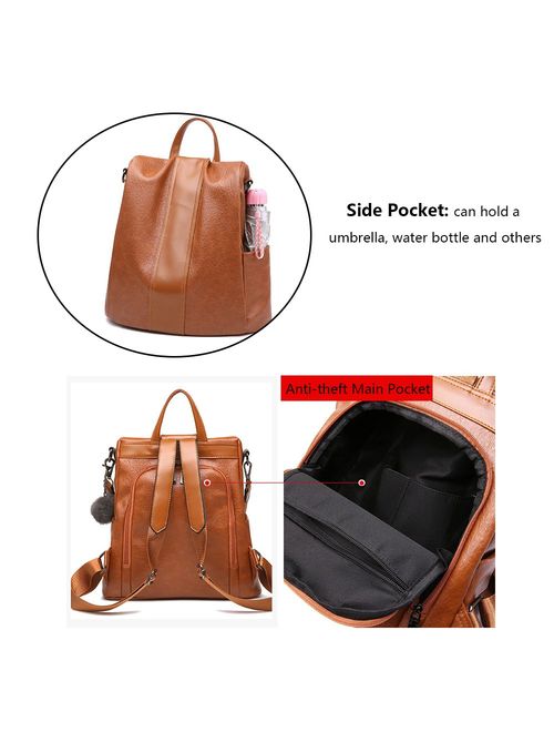 Herald Fashion Women Anti-theft Backpack Waterproof Rucksack Shoulder School Bag