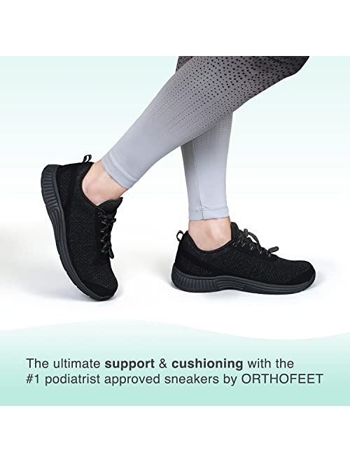 Orthofeet Best Plantar Fasciitis Shoes. Proven Foot and Heel Pain Relief. Extended Widths. Orthopedic, Diabetic, Bunions Women's Sneakers, Coral