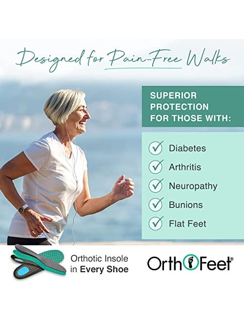 Orthofeet Best Plantar Fasciitis Shoes. Proven Foot and Heel Pain Relief. Extended Widths. Orthopedic, Diabetic, Bunions Women's Sneakers, Coral