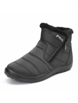 gracosy Warm Snow Boots, Women's Winter Ankle Bootie 