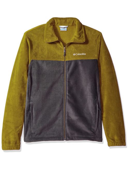 Columbia Men's Steens Mountain Full Zip 2.0 Soft Fleece Jacket, Mossy Green/Shark, X-Large