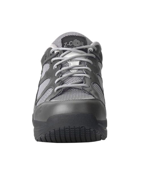 Z-CoiL Pain Relief Footwear Women's Liberty Slip Resistant Gray Leather Tennis Shoe