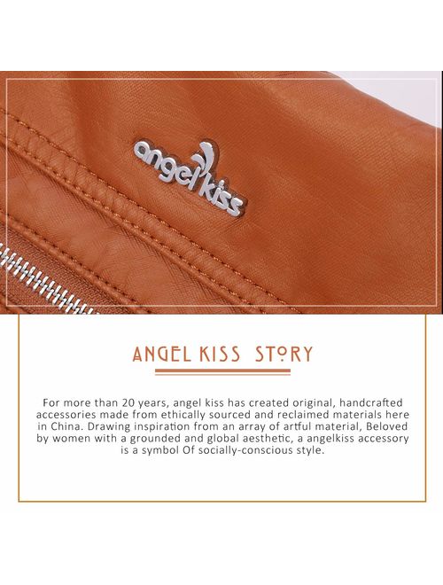 Angelkiss Womens Soft Leather Purses and Handbags Crossbody Bags Multifunctional Hobo Shoulder Bag Satchels for Women