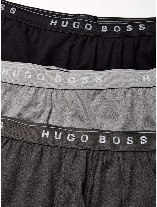 Hugo Boss Men's 3-Pack Cotton Solid Elastic Waist Trunk
