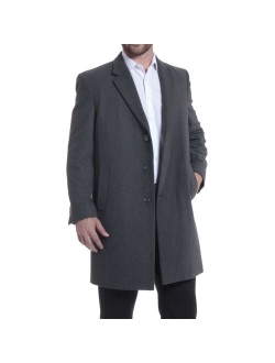 Luke Mens 3 Button Tailored Wool 37" Walker Car Coat