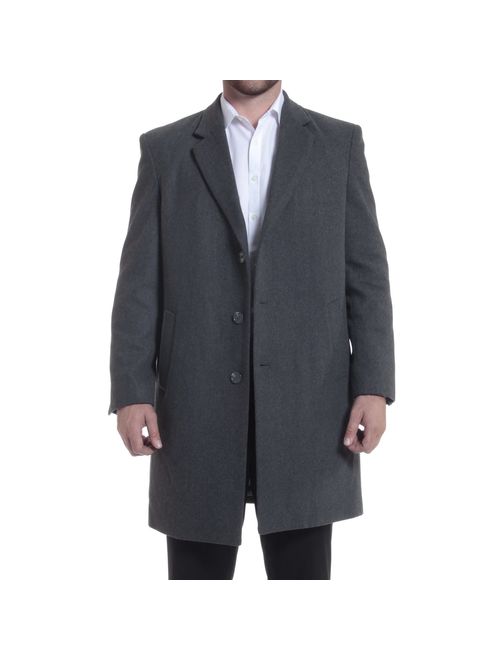 alpine swiss Luke Mens 3 Button Tailored Wool 37" Walker Car Coat