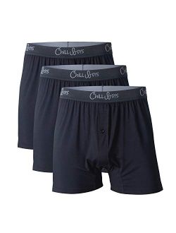 Chill Boys Soft Bamboo Mens Boxers 3 Pack - Cool, Comfortable Bamboo Underwear