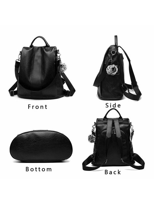 Aiseyi Women Backpack Purse PU Leather Anti-theft Casual Daypack Ladies Rucksack Shoulder Bags