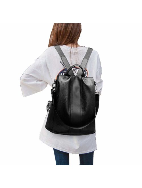 Aiseyi Women Backpack Purse PU Leather Anti-theft Casual Daypack Ladies Rucksack Shoulder Bags