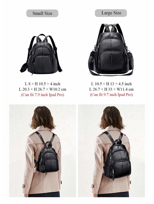 ALTOSY Soft Leather Backpack Purse For Women Anti-theft Backpacks Versatile Shoulder Bag