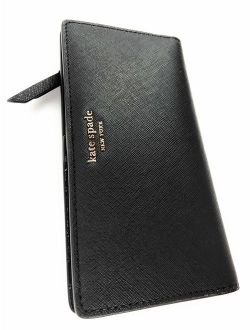 Slim Cameron Saffiano Leather Bifold Wallet (Black)