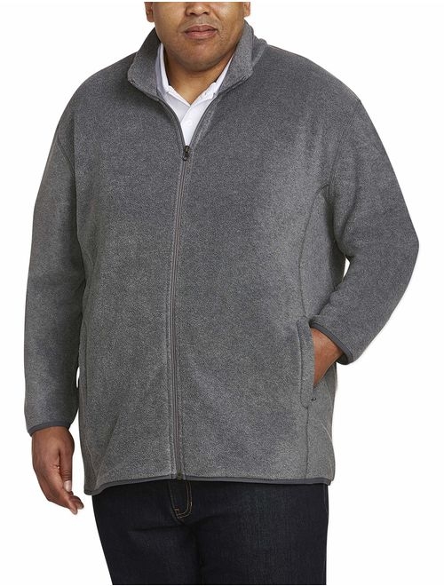 Amazon Essentials Men's Big and Tall Full-Zip Polar Fleece Jacket fit by DXL