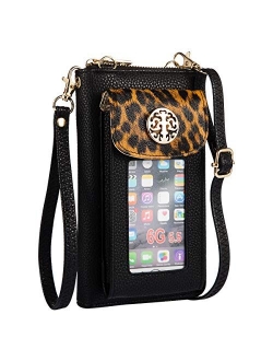 Heaye Crossbody Cell Phone Purse for Women Wristlet Wallet with Phone Holder RFID