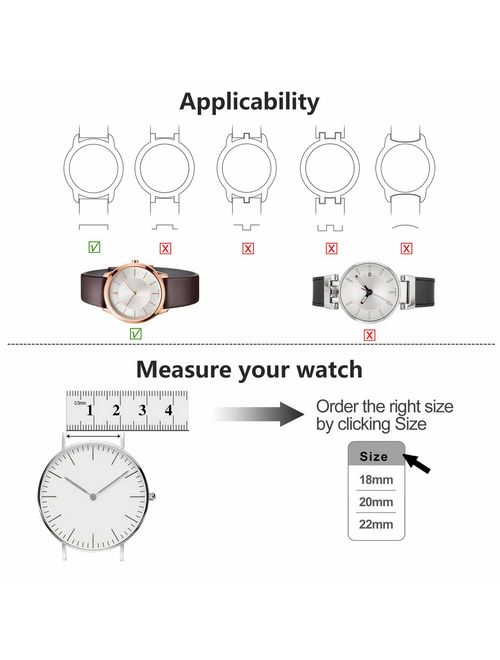 6 Colors for Quick Release Watch Band, Fullmosa Bright Resin Replacement Watch Strap 18mm 20mm 22mm